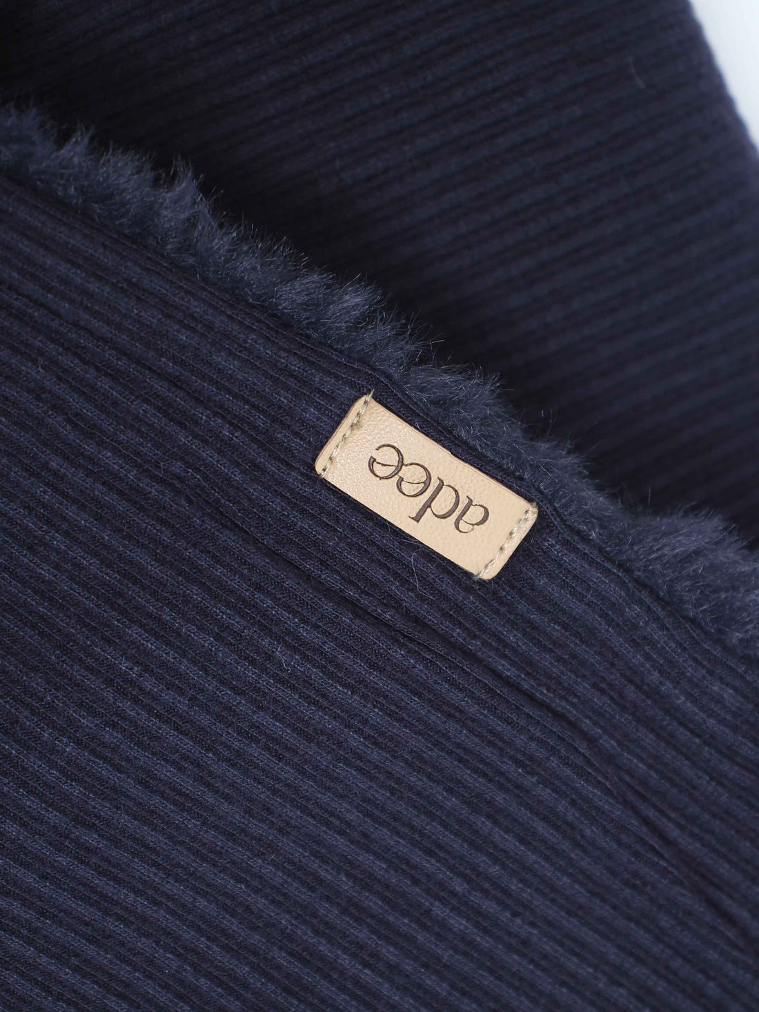 Plush Fur Blanket- Navy
