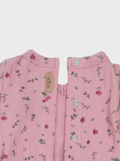 Mini berry Stretchy, Beanie and Bib-Pink