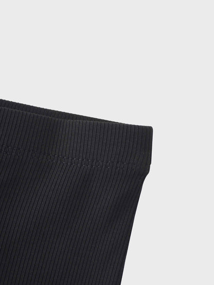 Black ribbed leggings for kids