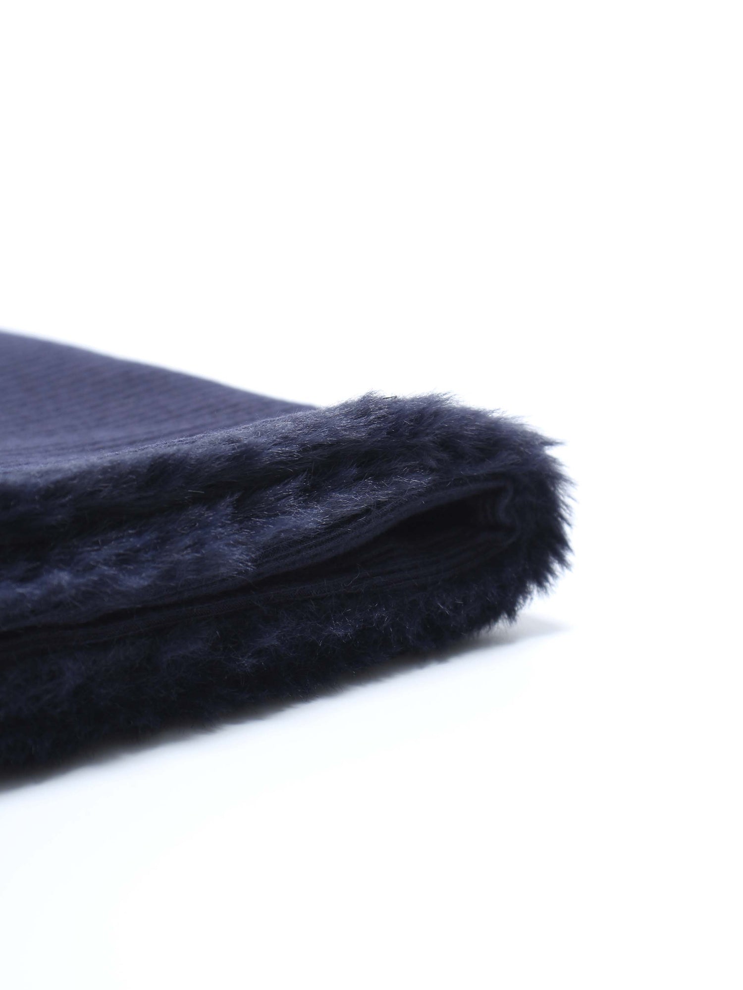 Plush Fur Blanket- Navy