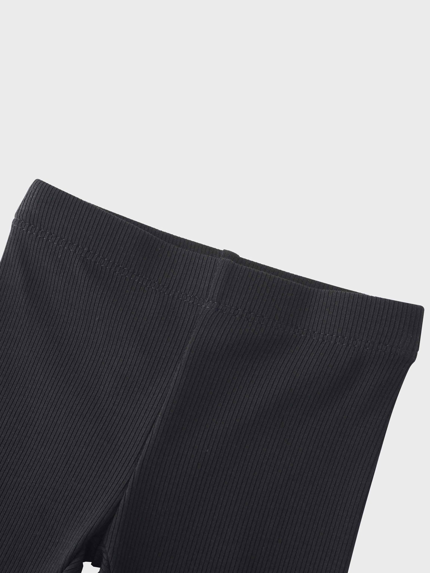 Black ribbed leggings for kids
