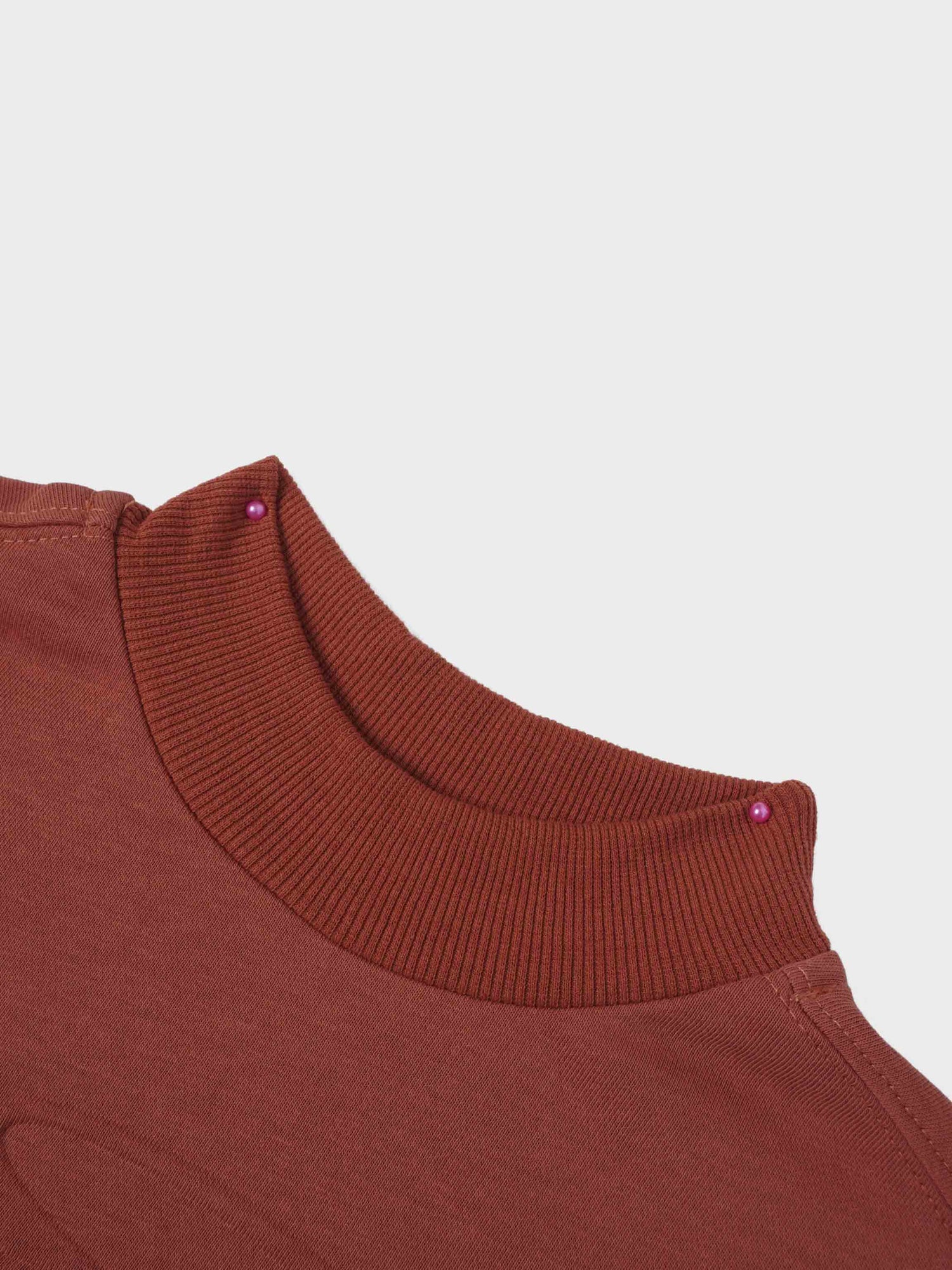 Embossed Mug Sweatshirt - Rust