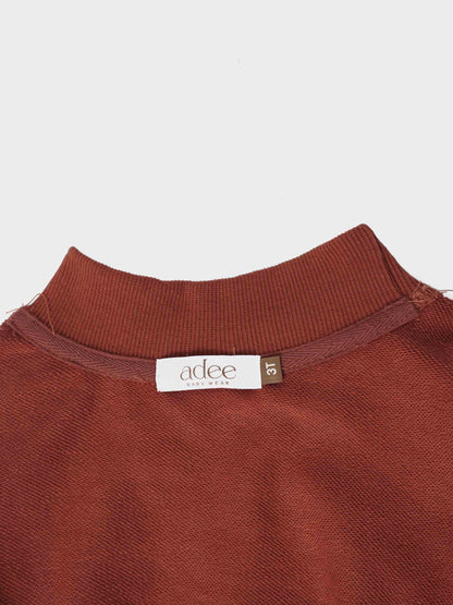 Embossed Mug Sweatshirt - Rust