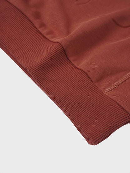 Embossed Mug Sweatshirt - Rust