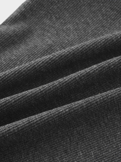 Crossover Thin Ribbed Pajama - Heather Grey