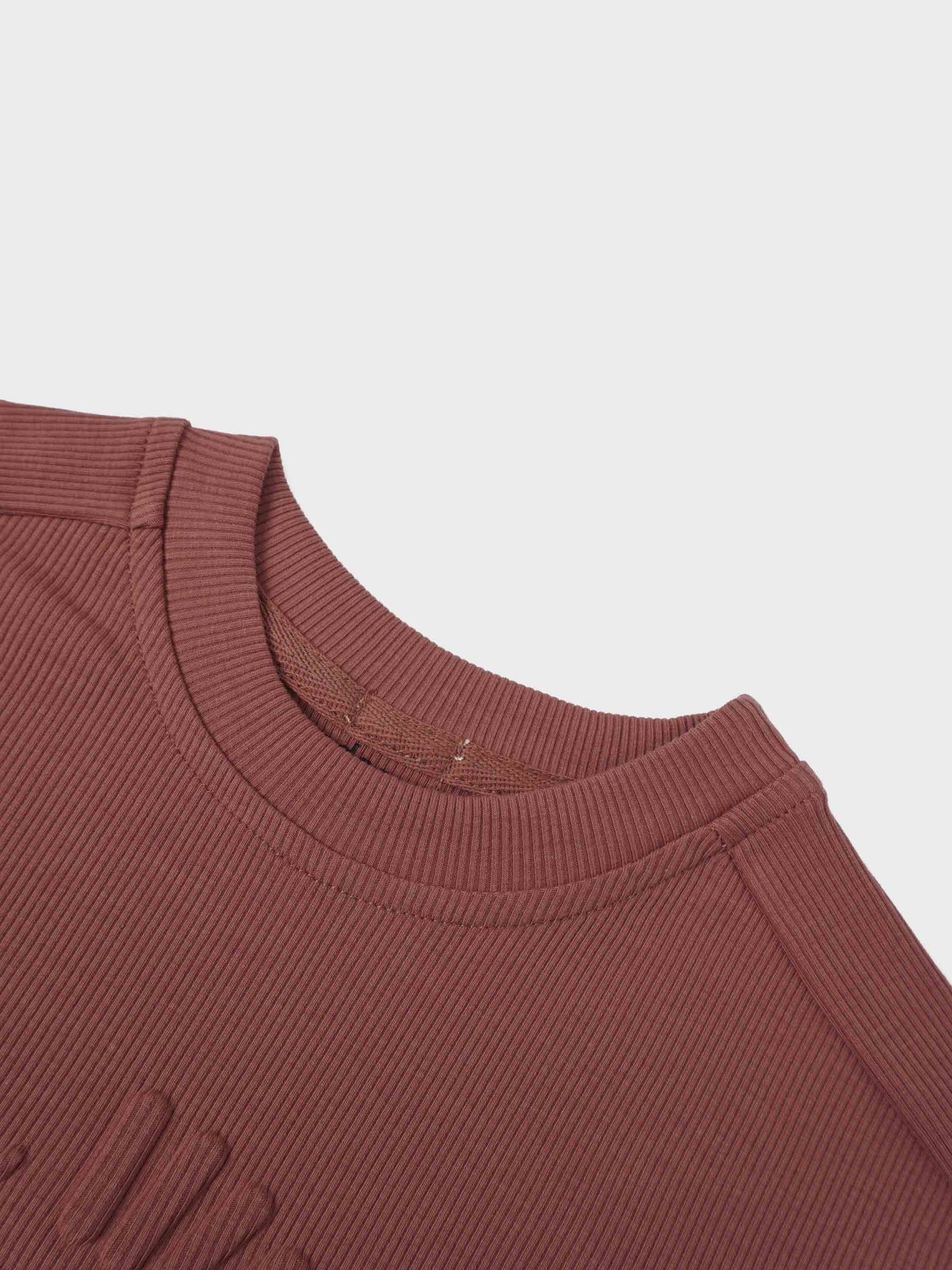 Embossed Logo Sweatshirt - Brick