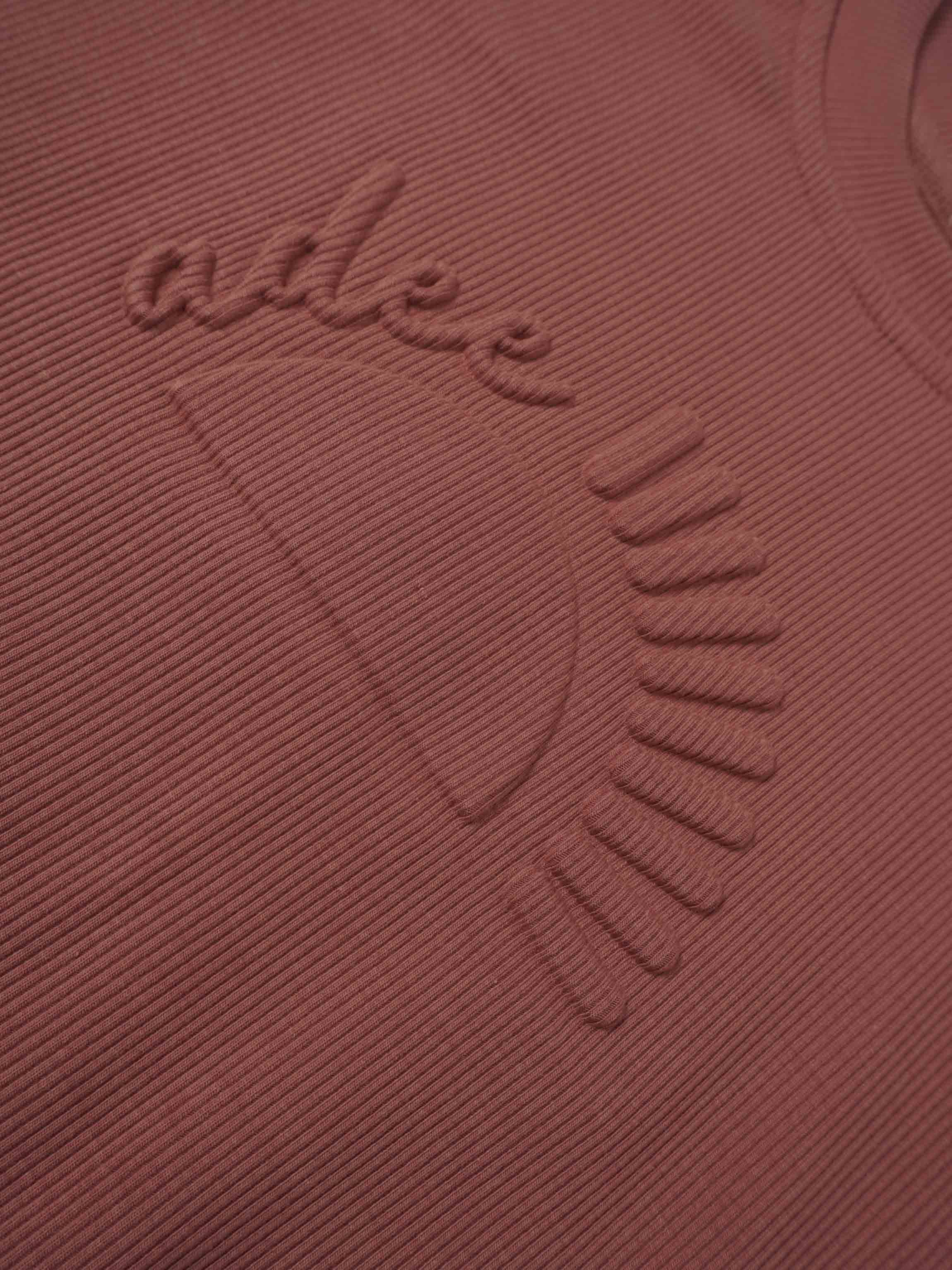 Embossed Logo Sweatshirt - Brick