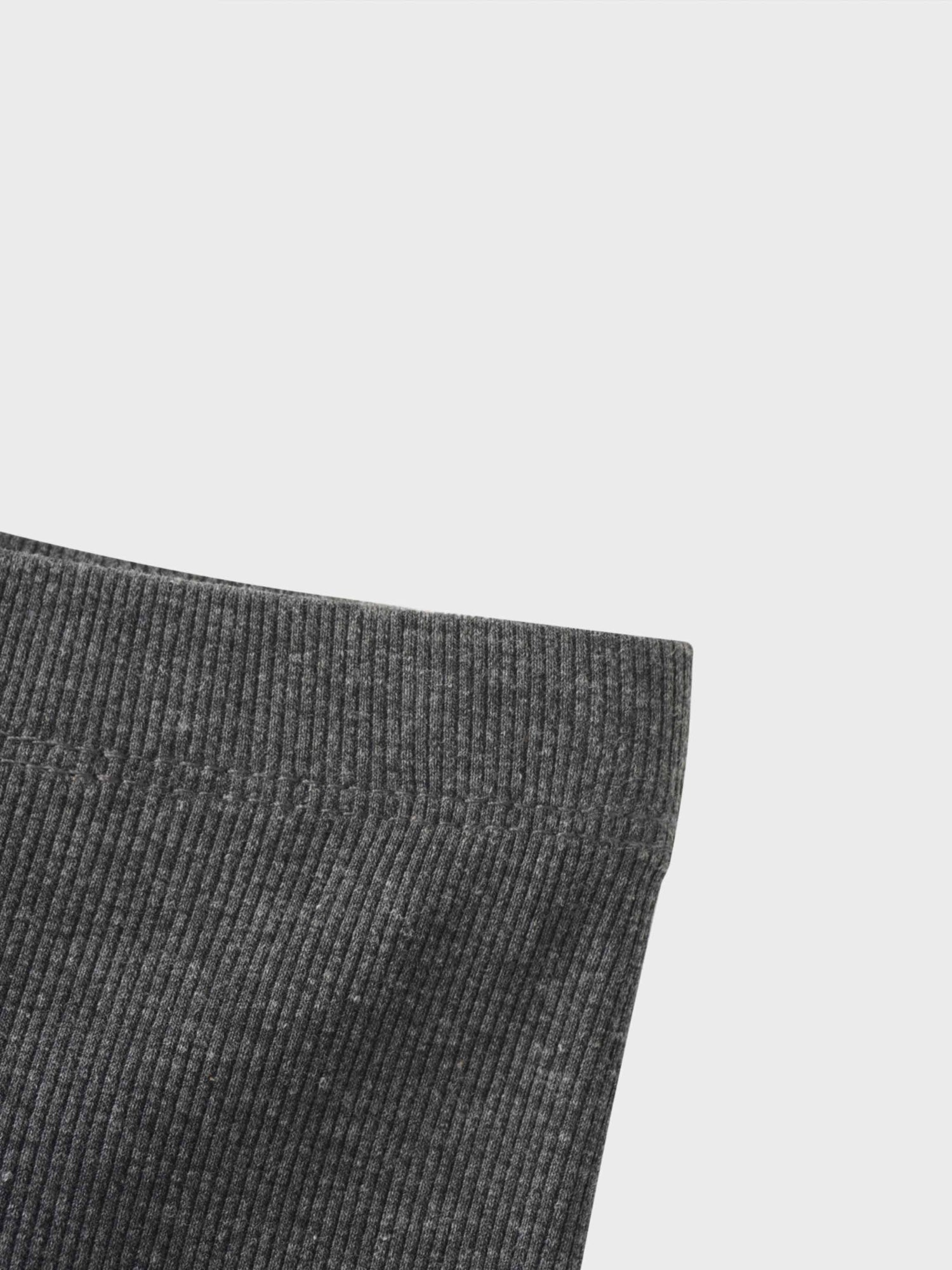 Crossover Thin Ribbed Pajama - Heather Grey