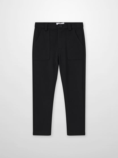 Dress pants for boys in black by Adee with front pockets
