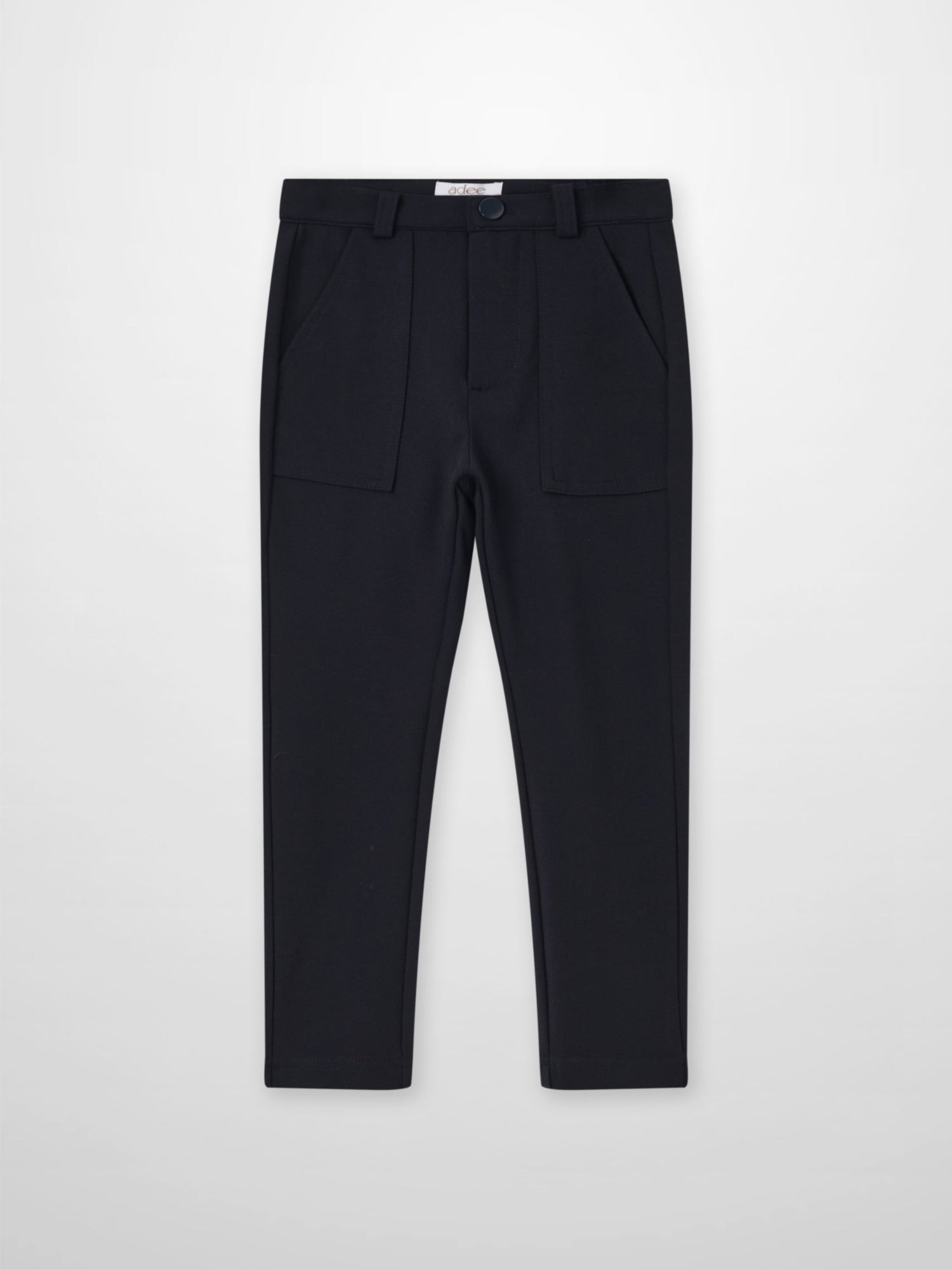 Boys dress pants - navy by Adee, dressy bottoms with belt loops and front pockets