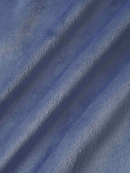 Velour Crossover Blanket - Slate Blue