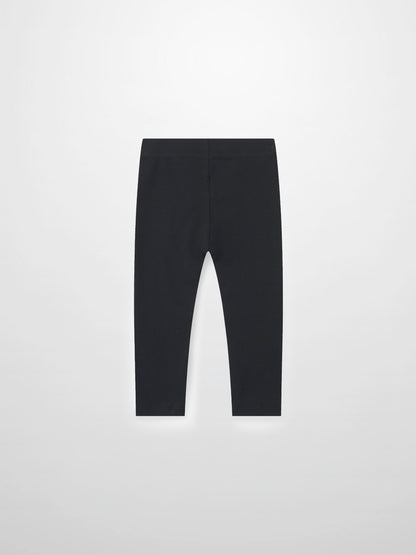 Black ribbed leggings for kids