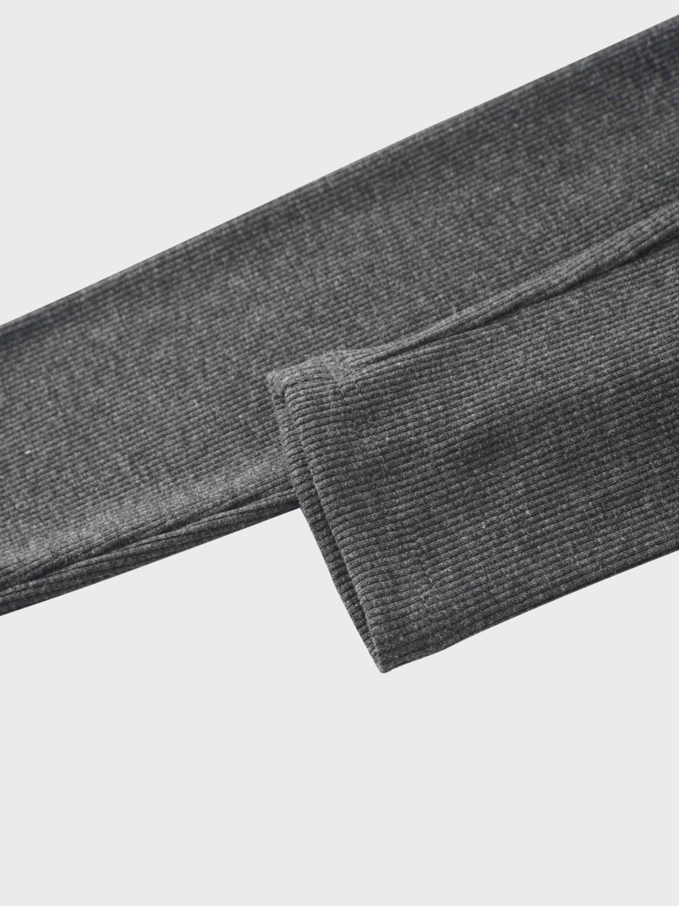 Crossover Thin Ribbed Pajama - Heather Grey