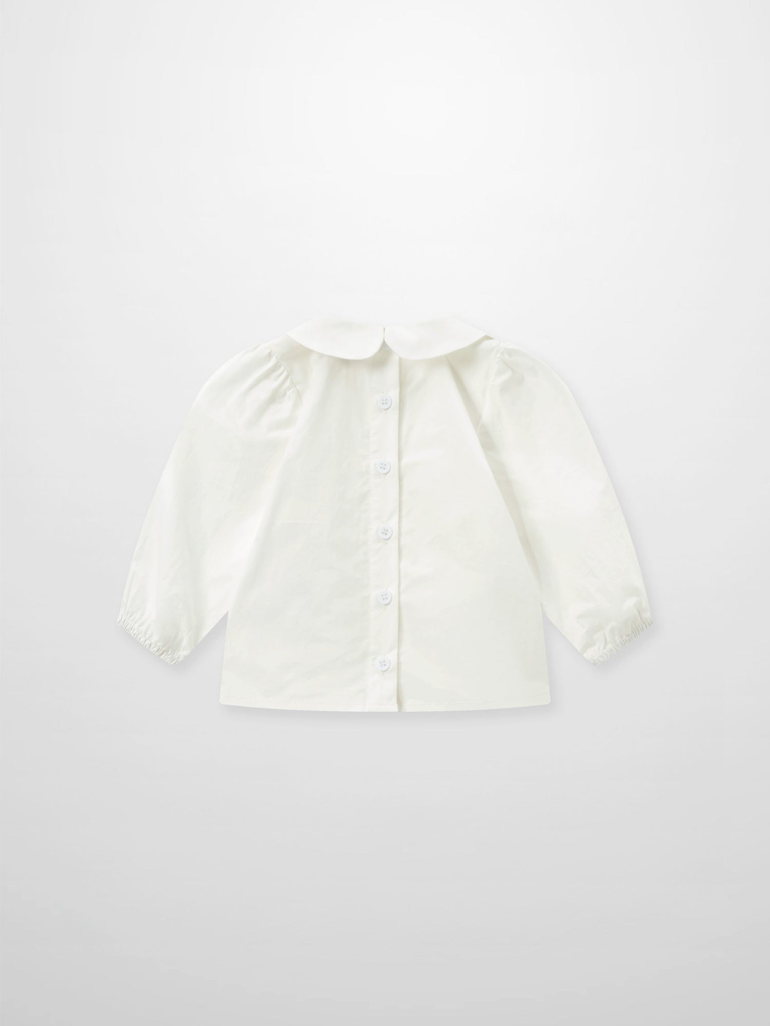 Peter Pan Collar White blouse for girls by Adee; dressy top with front buttons