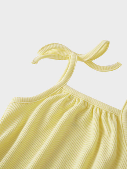Yellow Romper- Bow