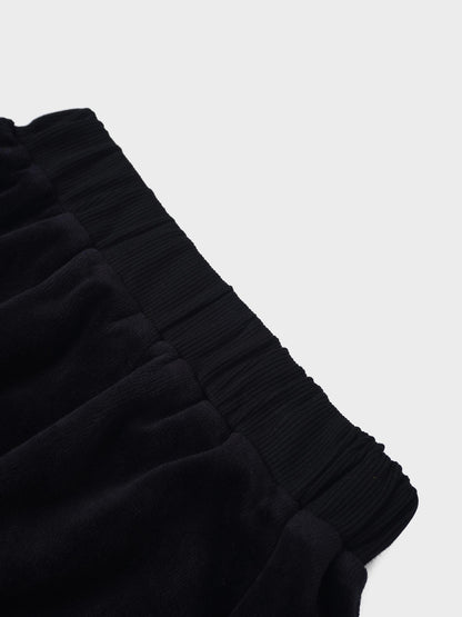 Velour Circle Skirt - Black