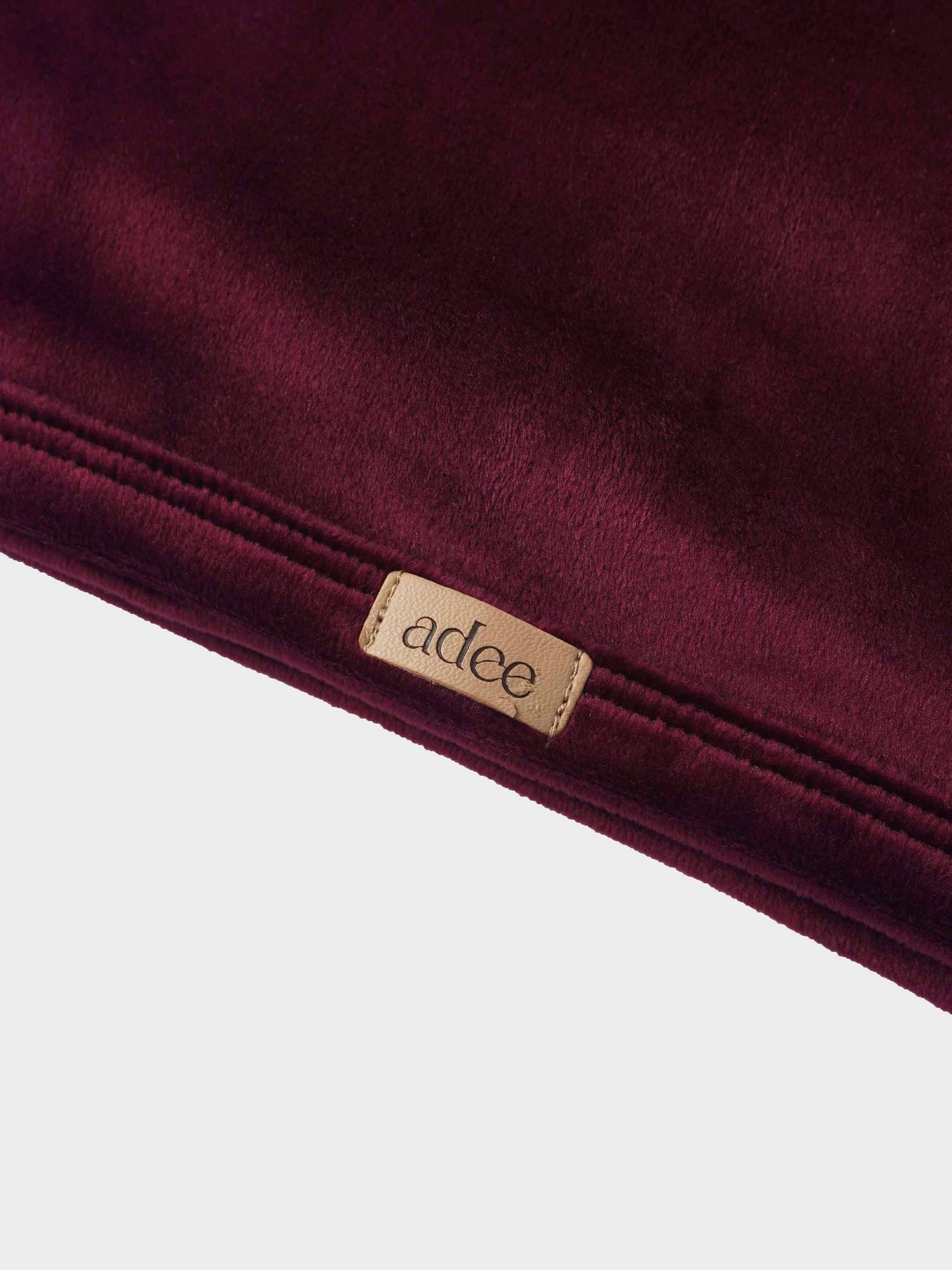 Velour Crossover Blanket - Burgundy
