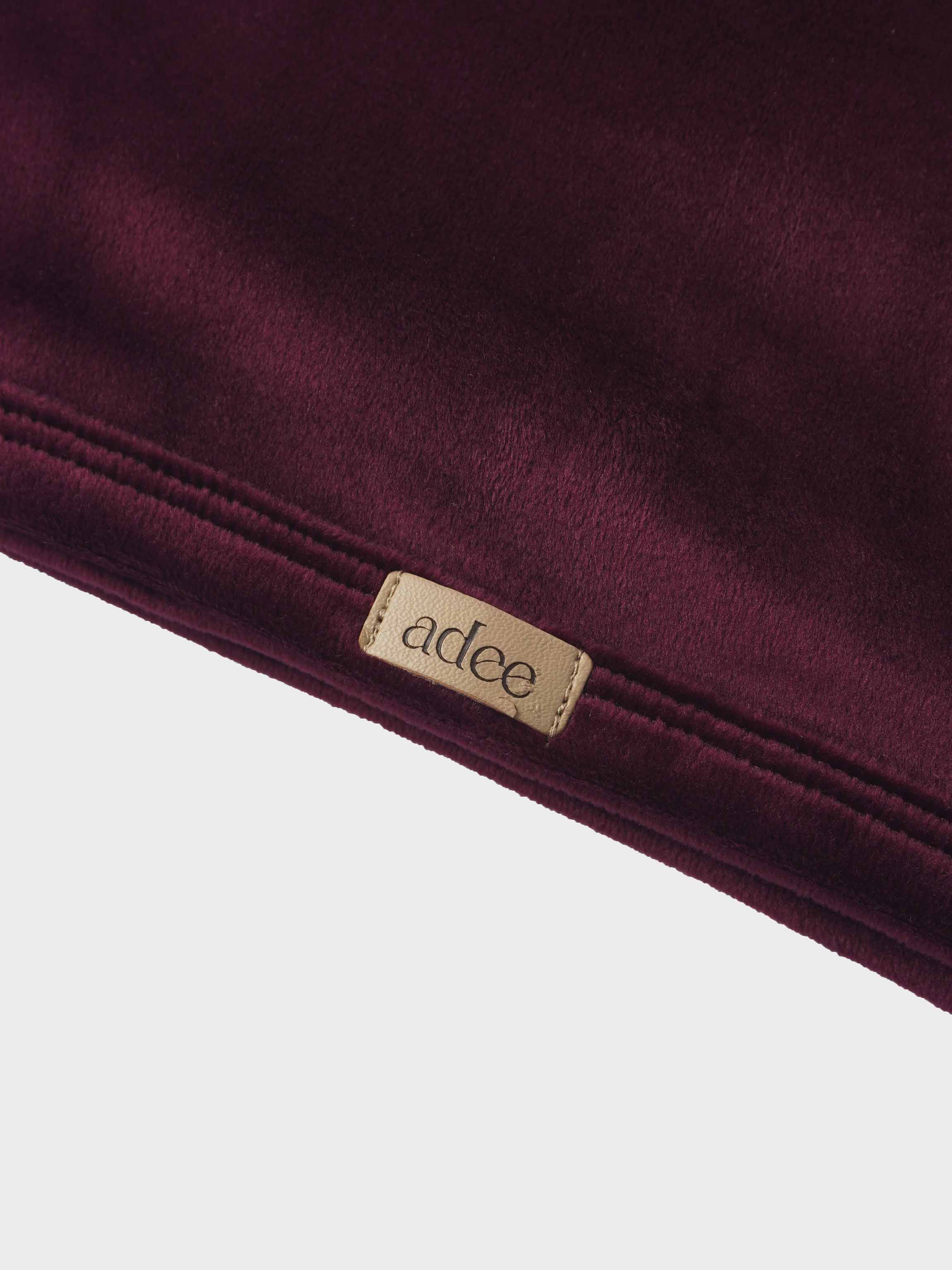 Velour Crossover Blanket - Burgundy