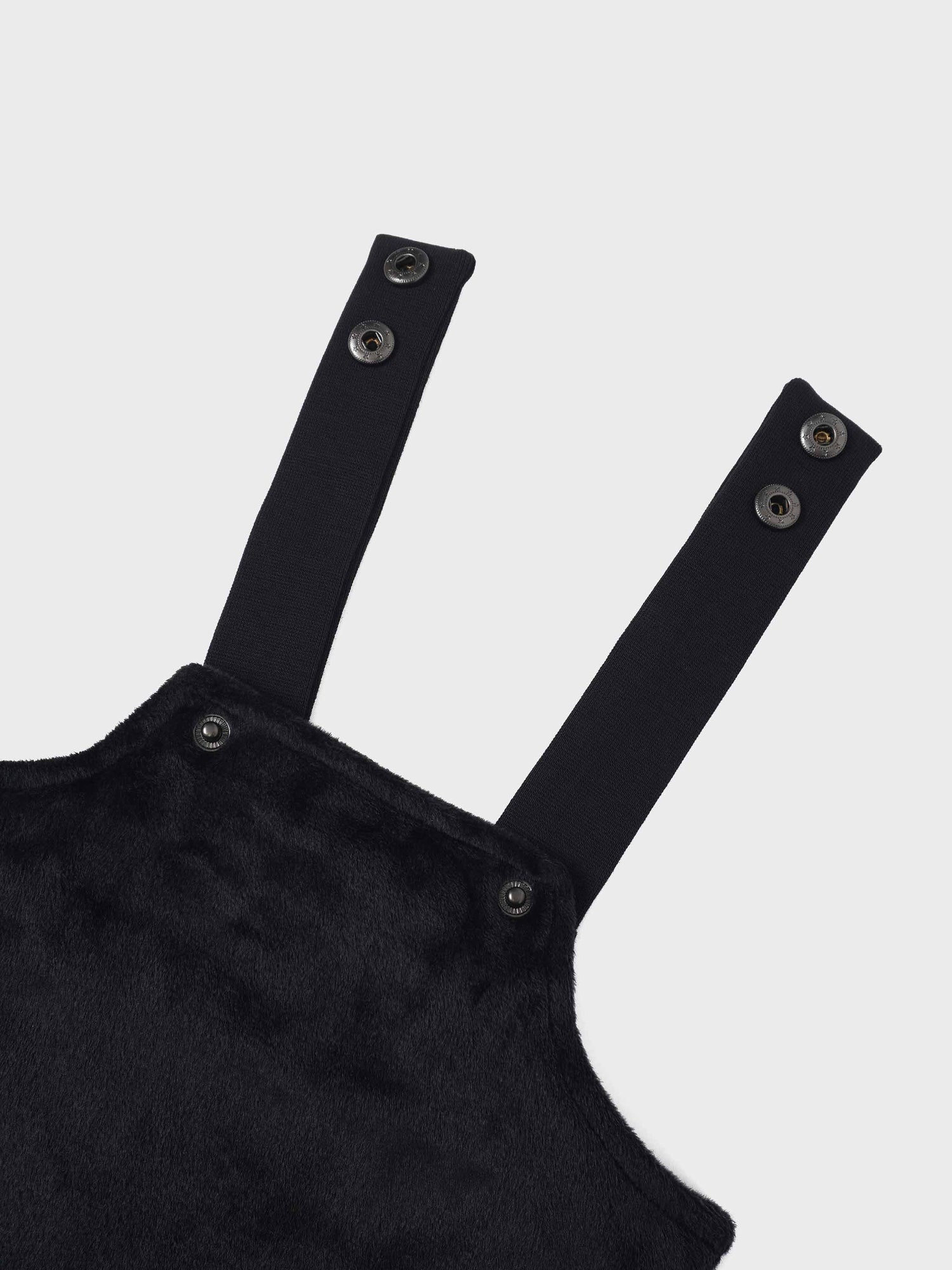 Black Velour Overalls