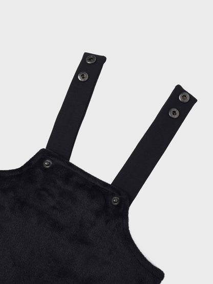 Black Velour Overalls