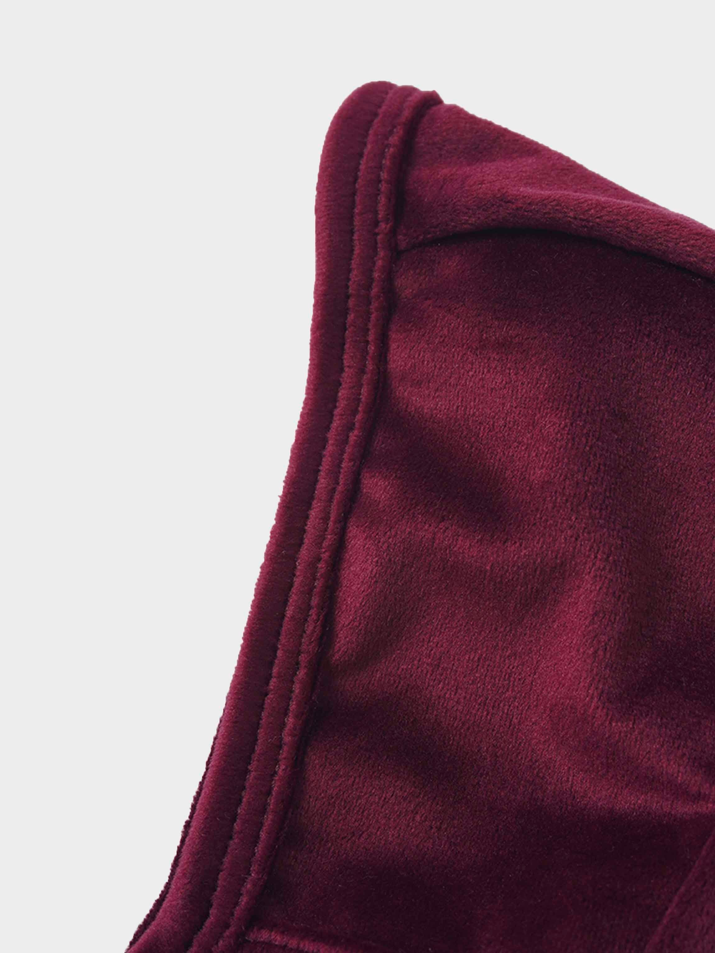 Velour Bonnet - Burgundy