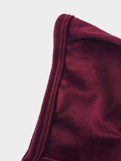 Velour Bonnet - Burgundy