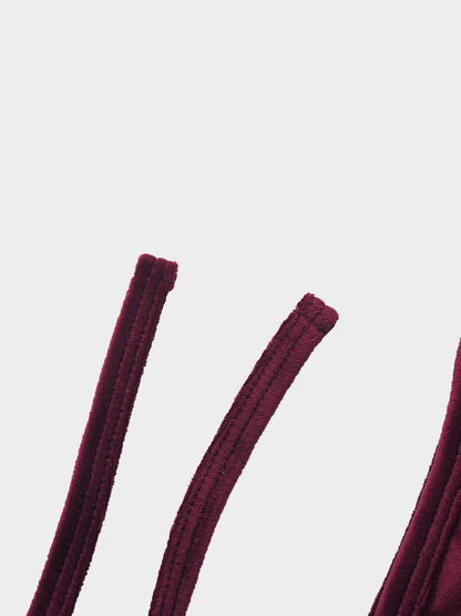 Velour Bonnet - Burgundy