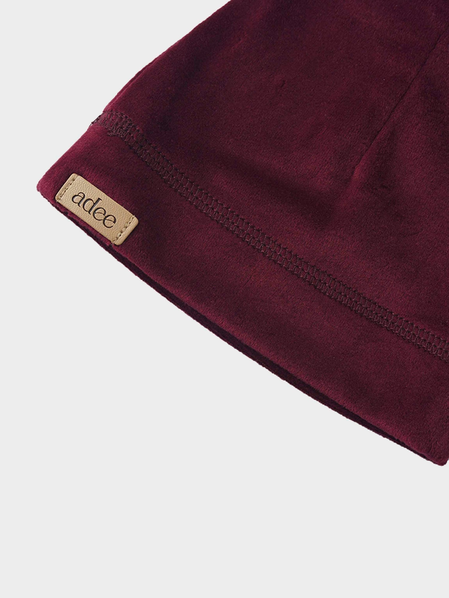 Velour Beanie - Burgundy