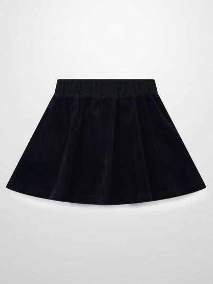Velour Circle Skirt - Black
