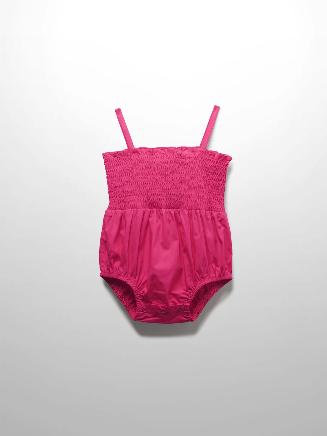 Pink cotton baby romper for girls