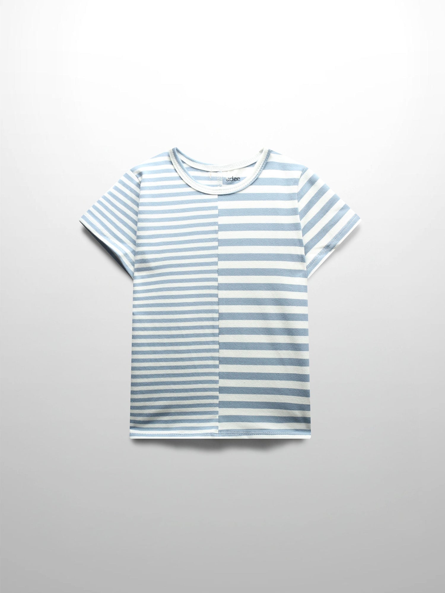 Striped Boxy T-shirt Short Sleeves