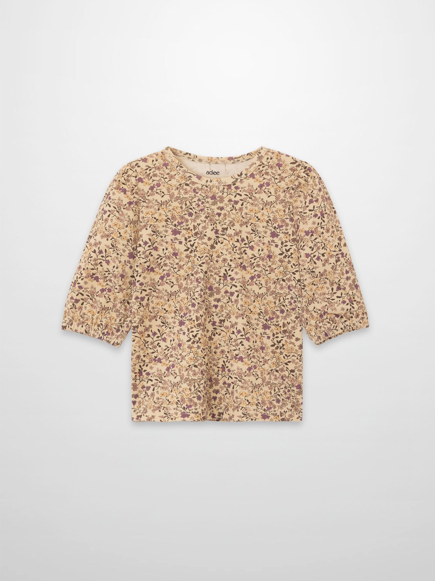 Purple Flower 3/4 Sleeve Shirt