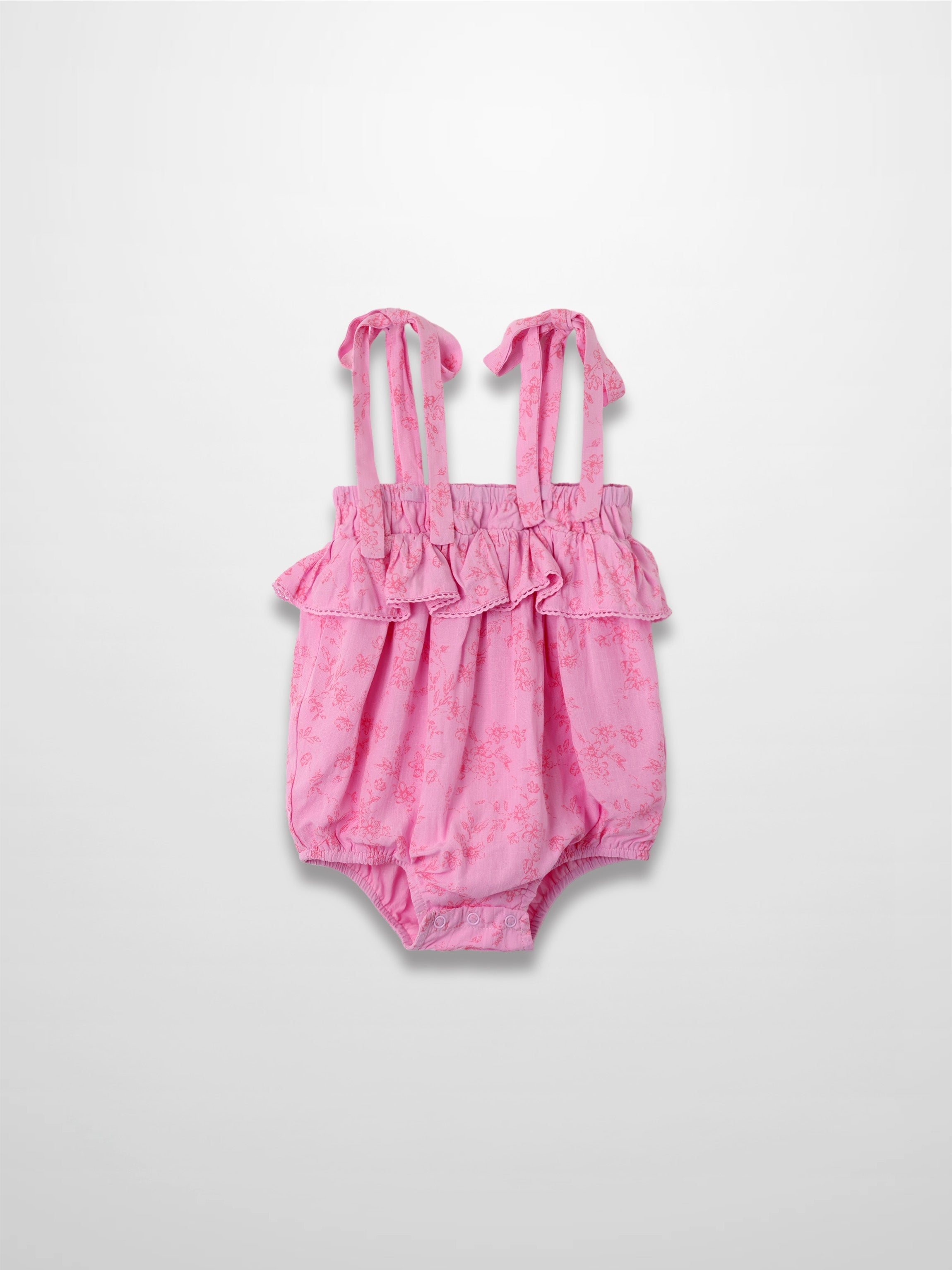 Pink Flower Romper