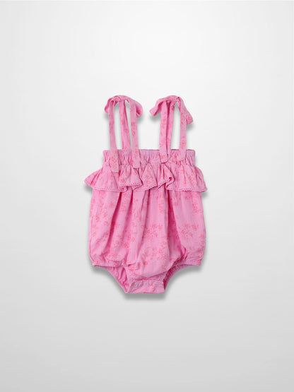 Pink Flower Romper