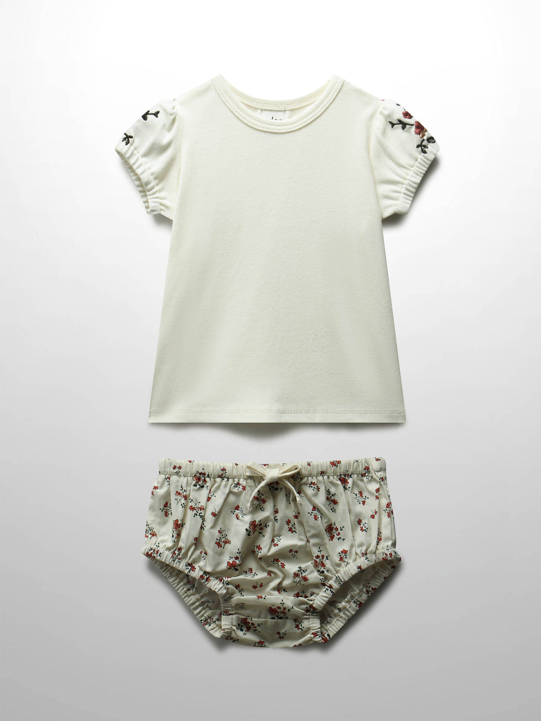 Floral Bubble Bloomers with Shirt