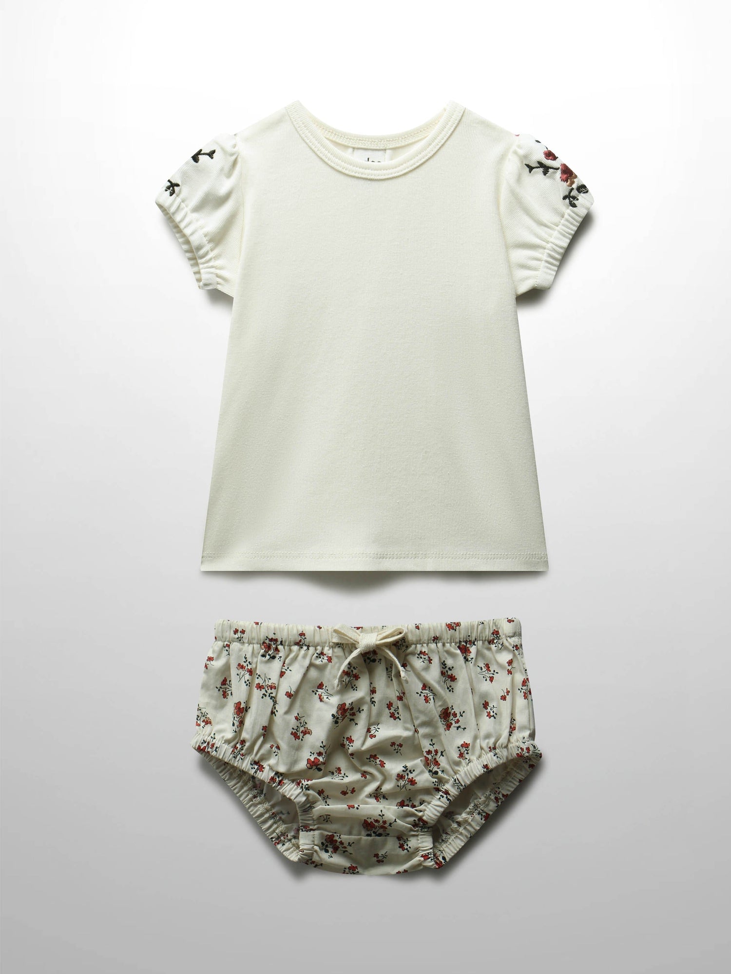 Floral Bubble Bloomers with Shirt