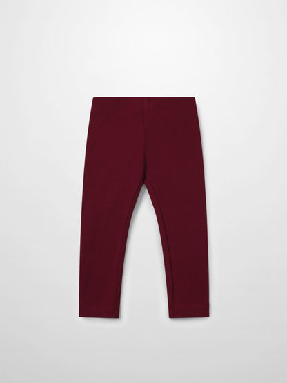 Ribbed Leggings - Burgundy