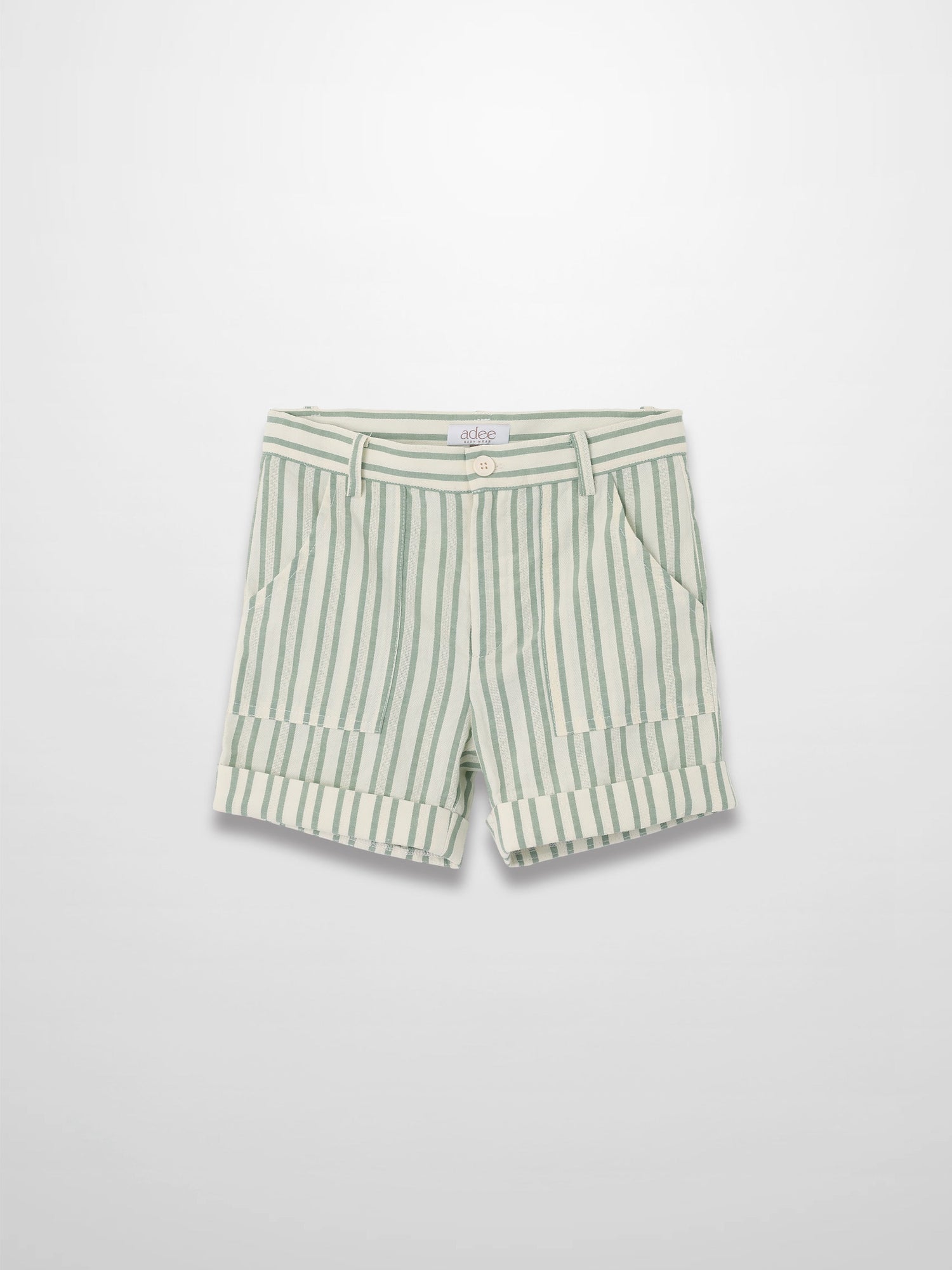 Green Striped Shorts