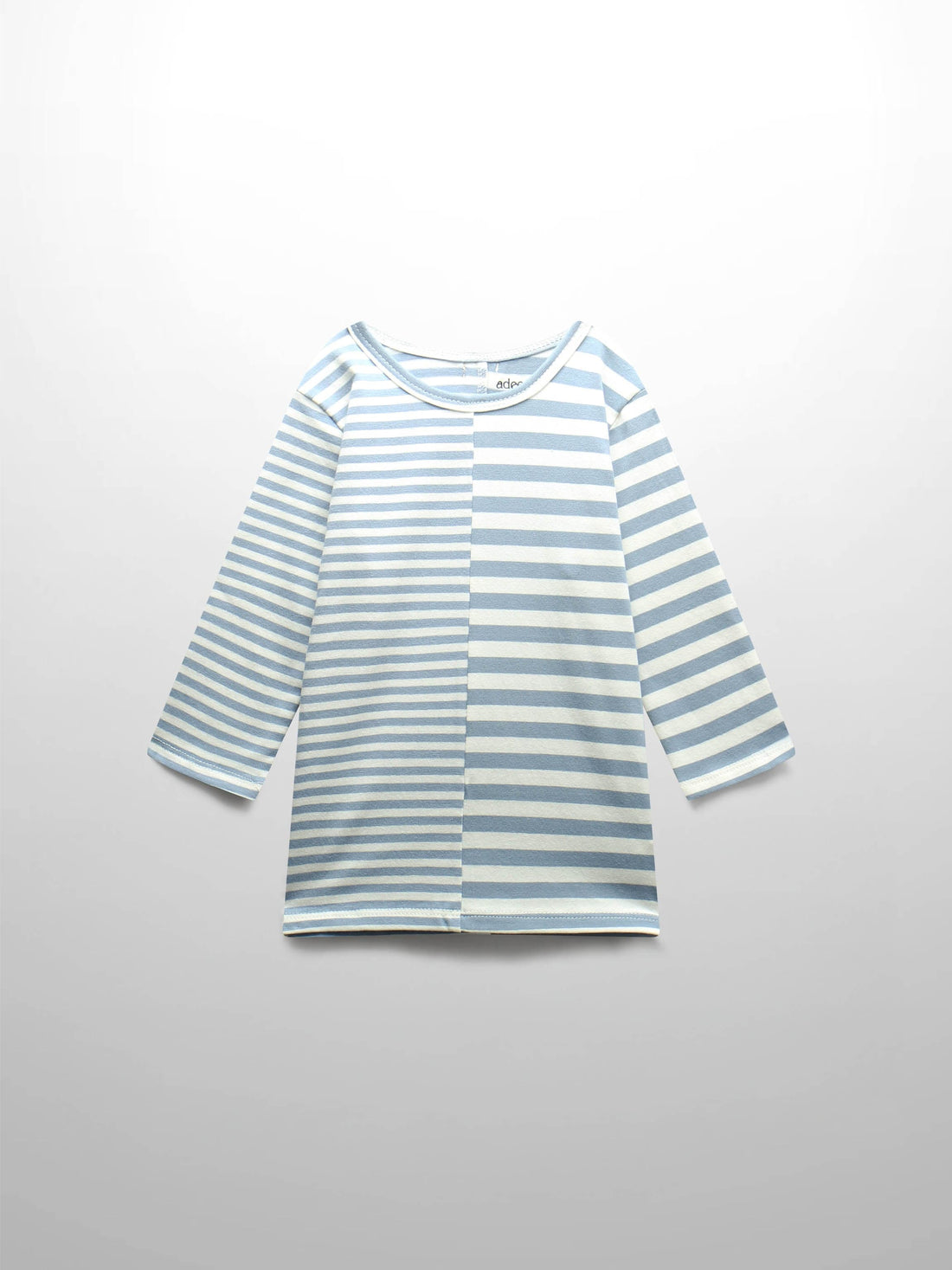Striped Fitted T-shirt with 3/4 sleeves