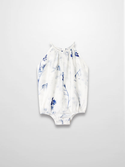 Blue Flower Romper