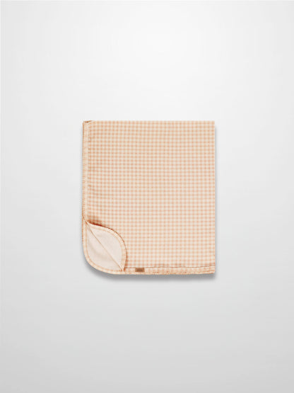 Oatmeal Grid Blanket - Pink