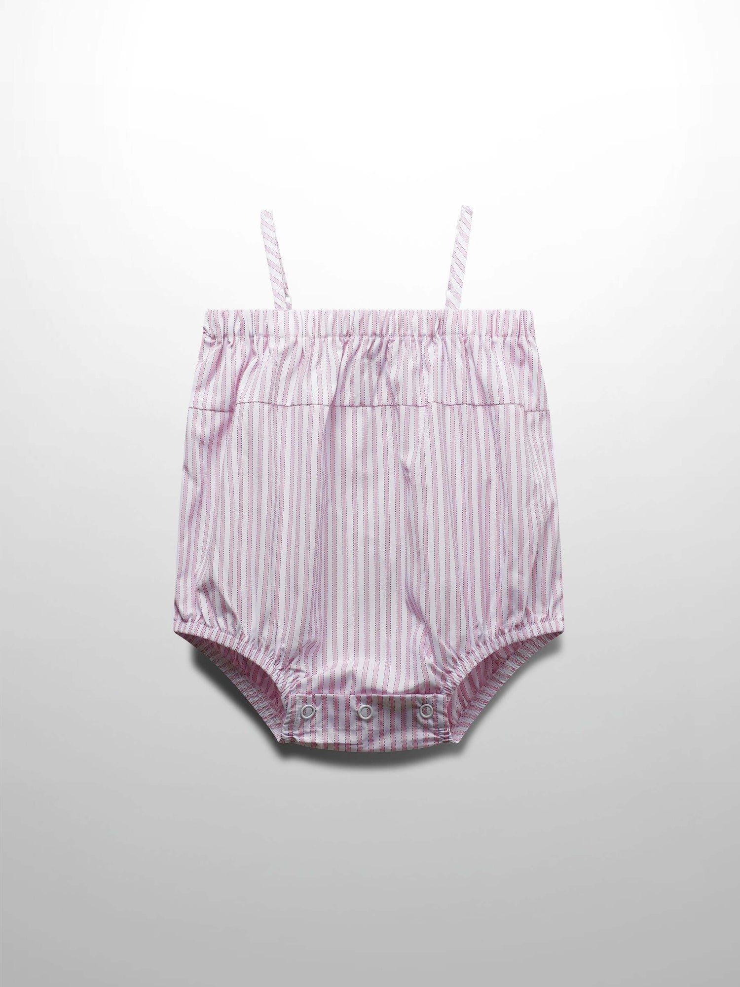 Light pink striped baby romper