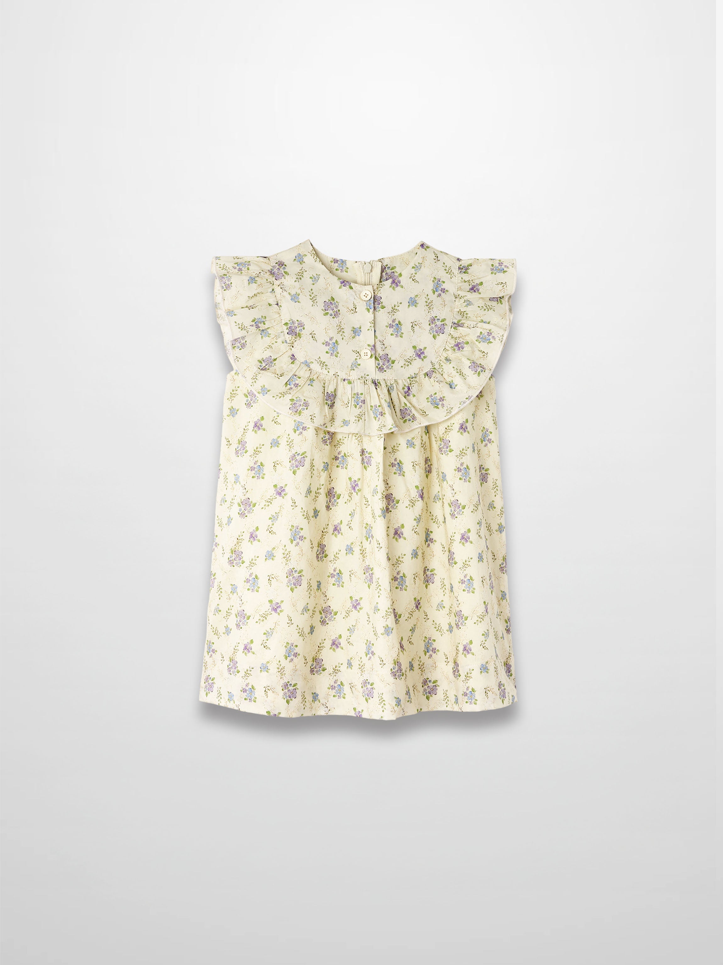 Ivory Flower Dress - Sleeveless