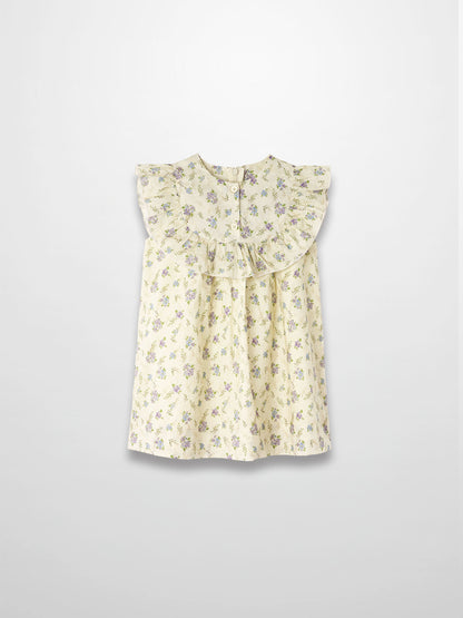 Ivory Flower Dress - Sleeveless