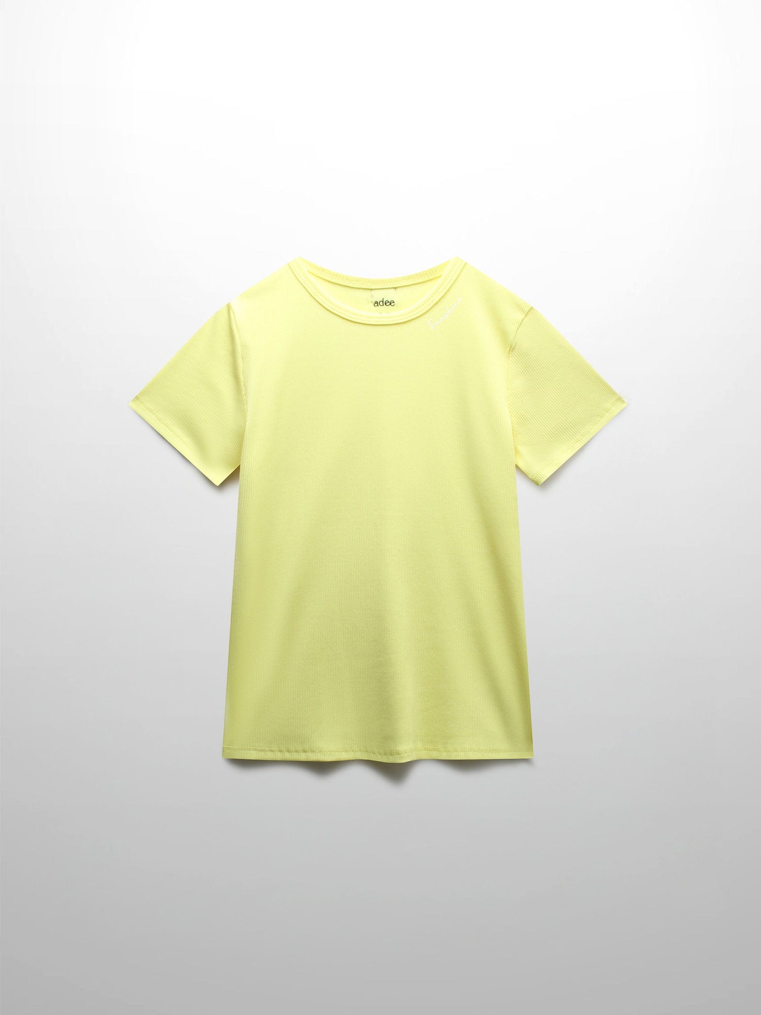 Yellow Ribbed T-Shirt