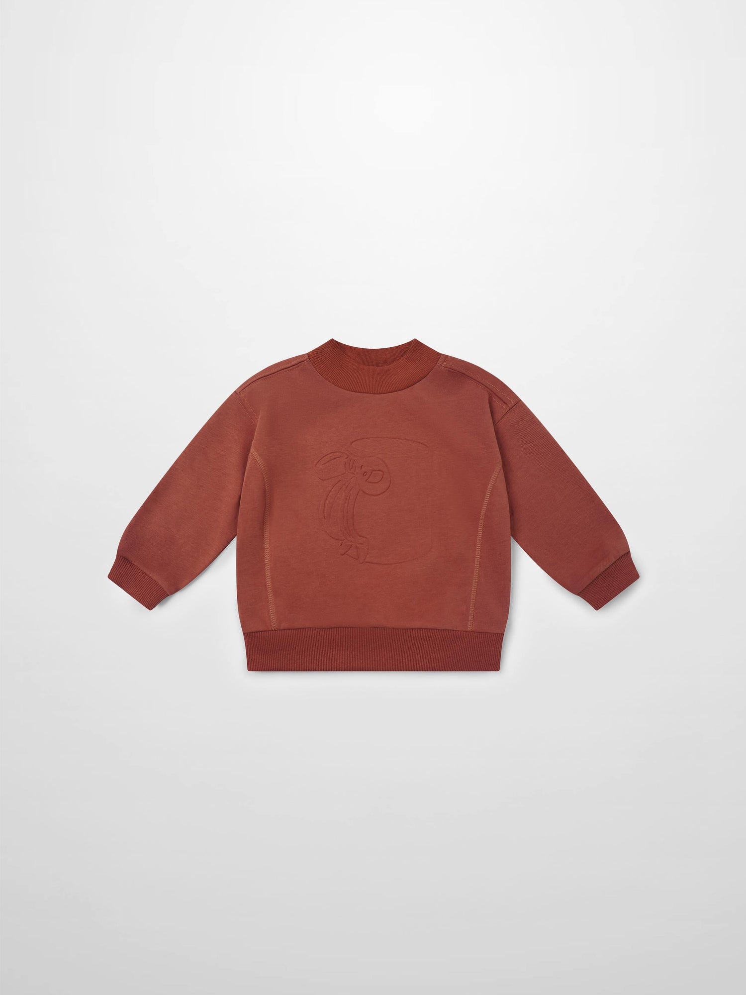 Embossed Mug Sweatshirt - Rust