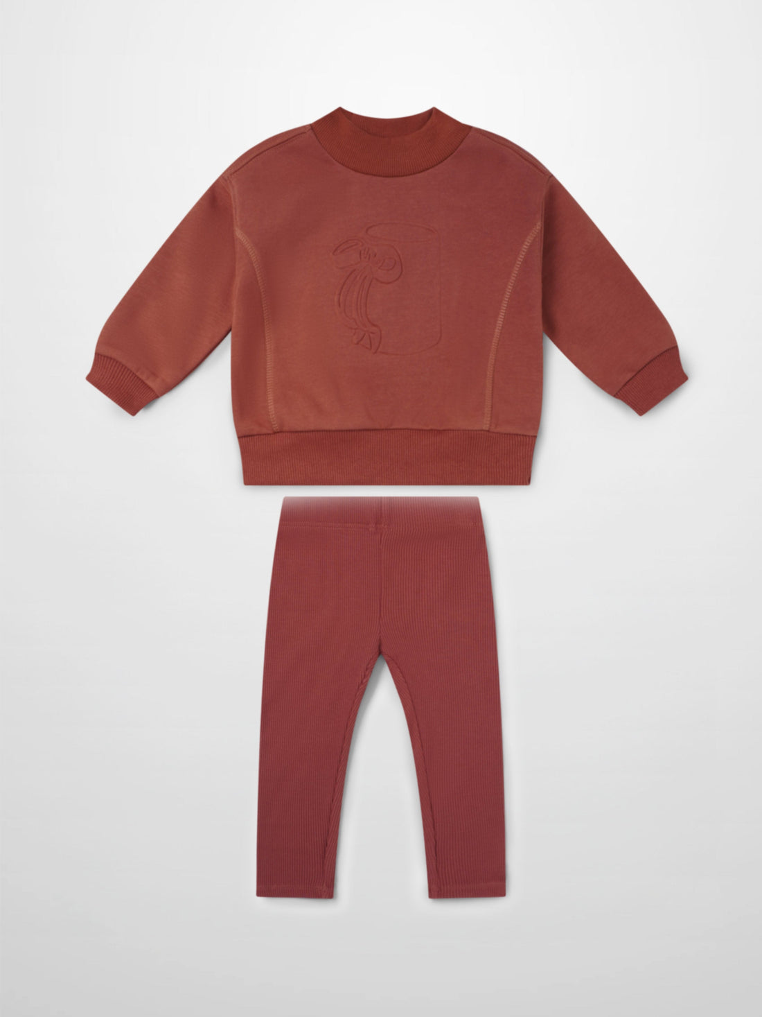 Embossed Mug Sweatshirt &amp; Leggings Set