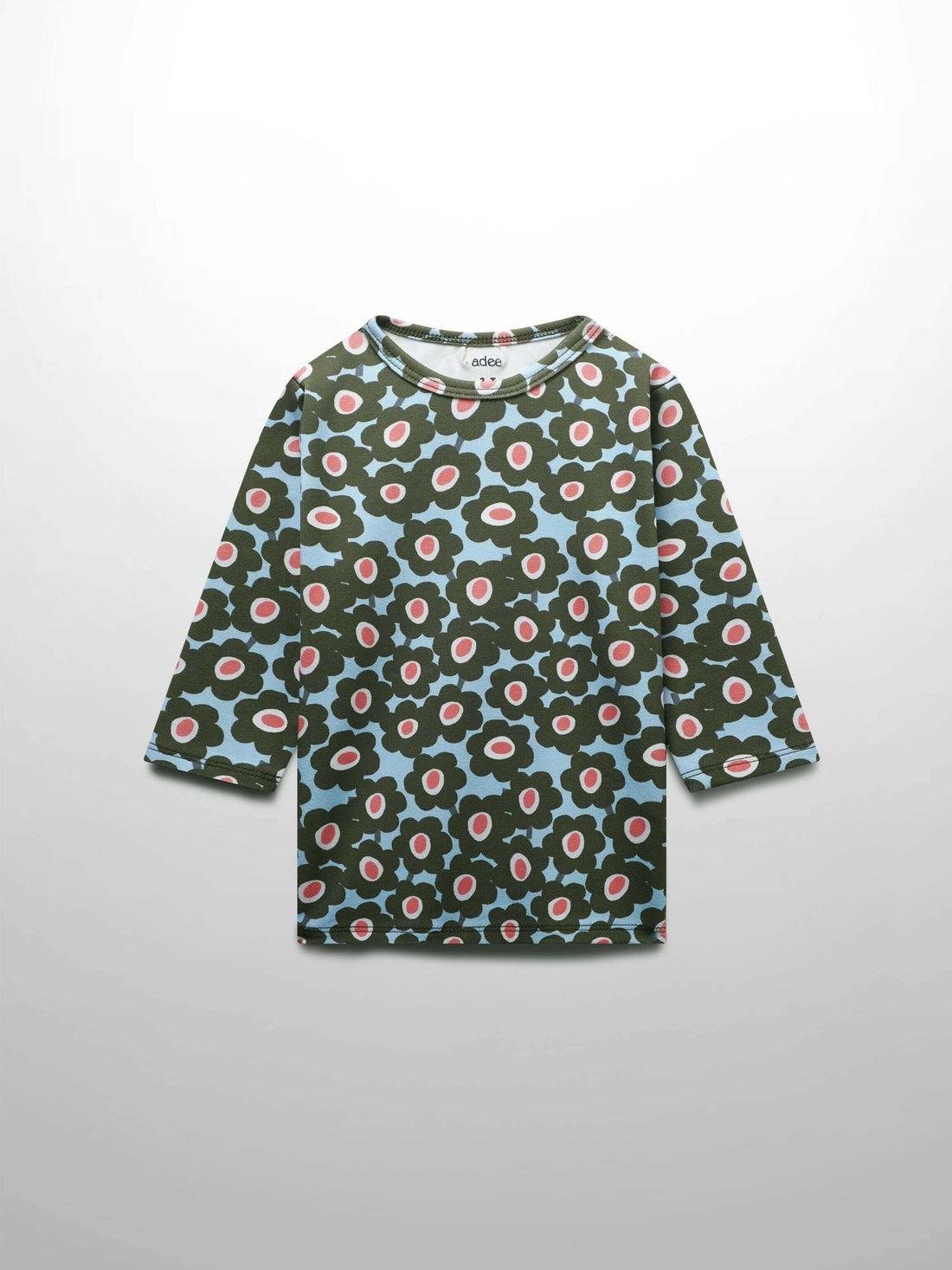 Girls shirts with green floral print