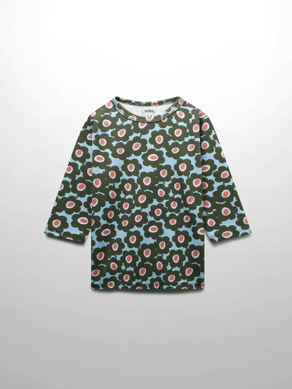 Girls shirts with green floral print