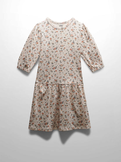 Petit Floral Dress- 3/4 Bubble Sleeve